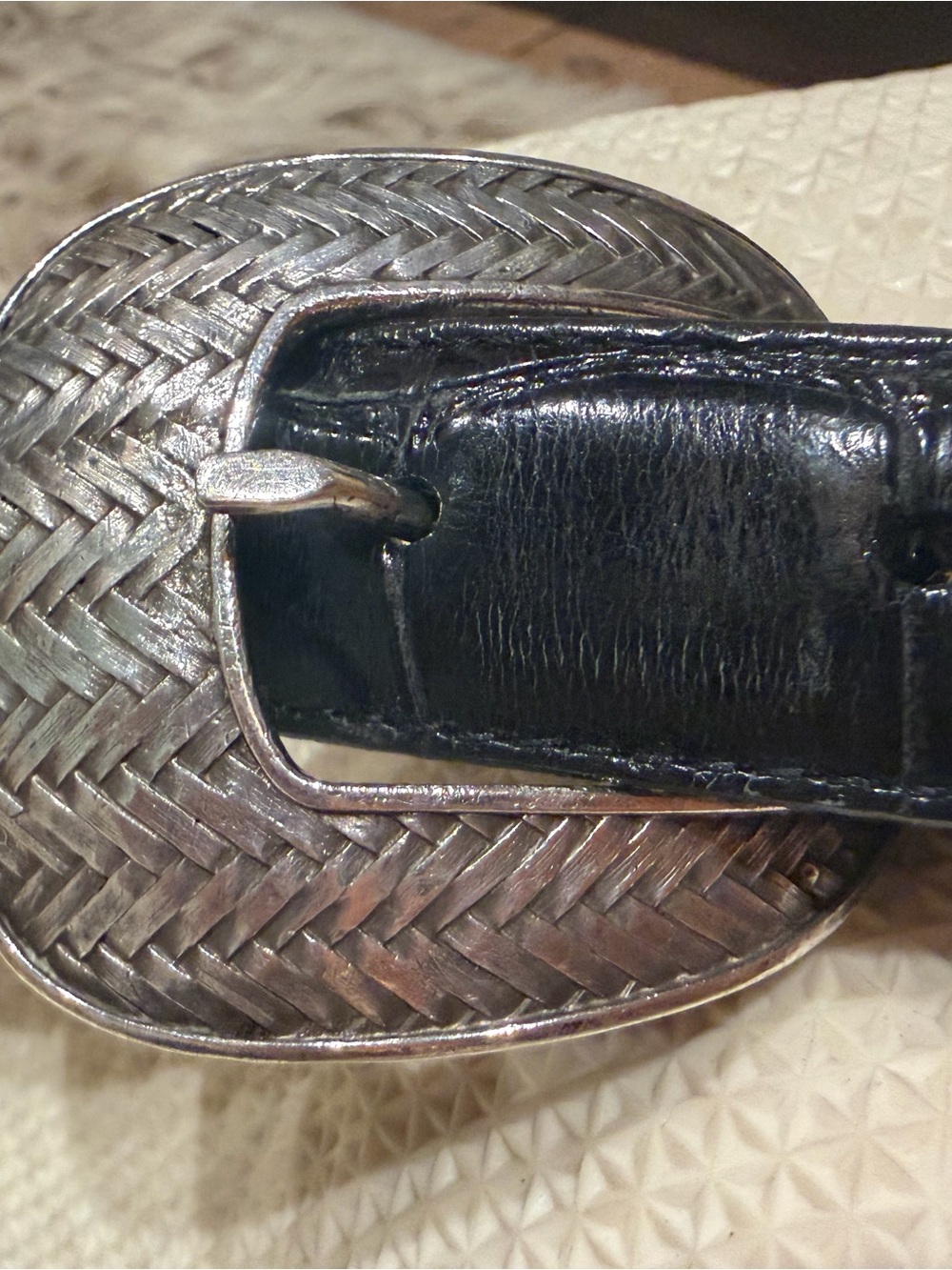 Pat Areias Lizard Belt and silver buckle